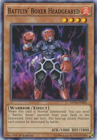 Amazon.com: YU-GI-OH! - Battlin' Boxer Headgeared (MP14-EN002) - Mega Pack  2014-1st Edition