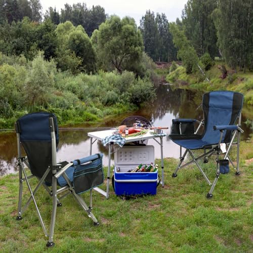 Camping-Chair-for-Adults-2-Pack-Heavy-Duty-Outdoor-Patio-Lawn-Chairs-Portable-Support-350-LBS-High-Back-Padded-Oxford-with-Armrests-Storage-Bag-Cup-Holder-for-Outside-Fishing-Camping-2PCS
