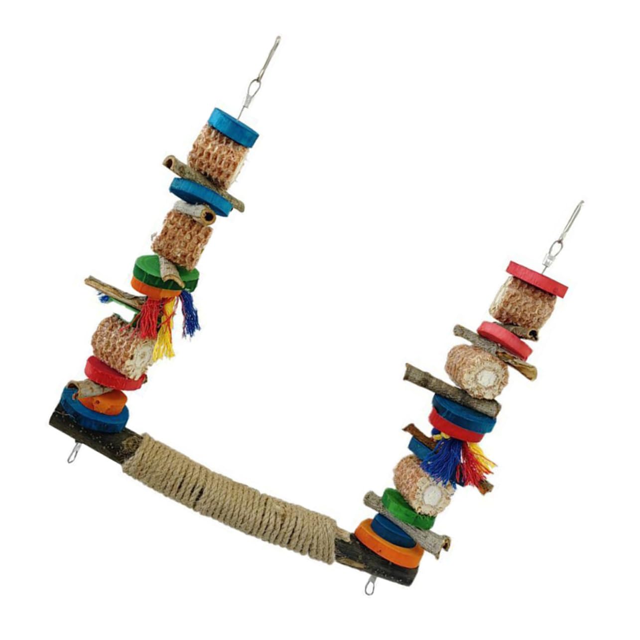 CIYODO Bird Perch Stand for Parrots Chewing for Parakeets and Stable Bird Play Accessory for Budgies and Conures Premium Wood Material