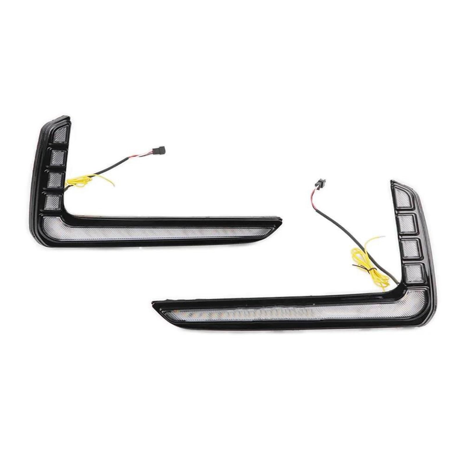 Intermitentes Automóviles Luz LED de circulación diurna DRL coche 2 uds. para Odyssey 2022 cubierta luz antiniebla, luz diurna con señal de giro amarilla(White Yellow Blue)