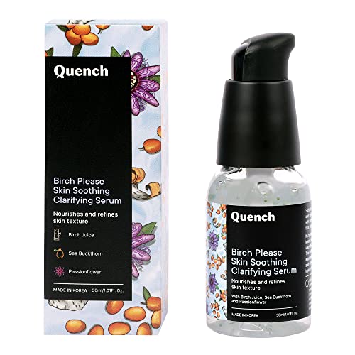 Image of QUENCH BOTANICS Skin Soothing Clarifying Serum With Hyaluronic Acid & Birch Juice Enzymes | Instantly Hydrates | Lightens Spots & Evens Out Skin Tone | Made In Korea (30Ml)