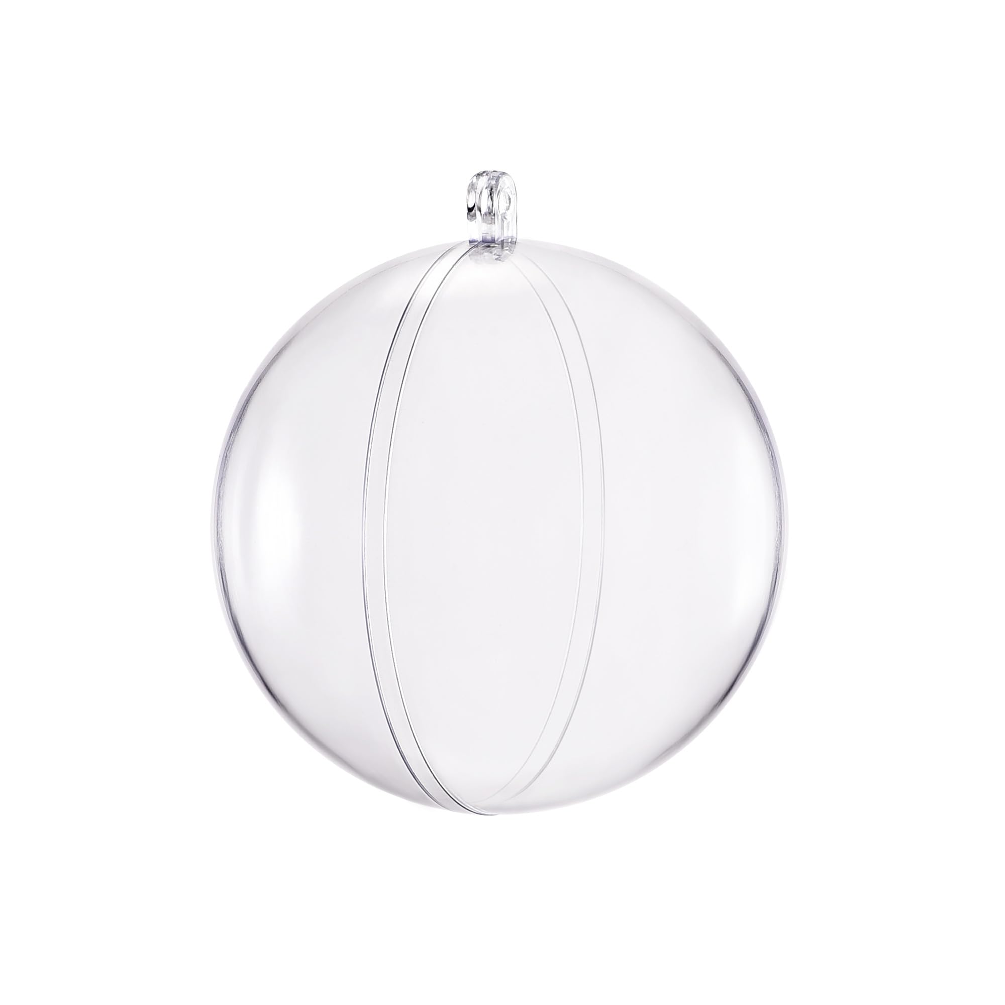 Bolas de plástico transparente de 50 mm para manualidades y decoración navideña pack de 12 unidades
