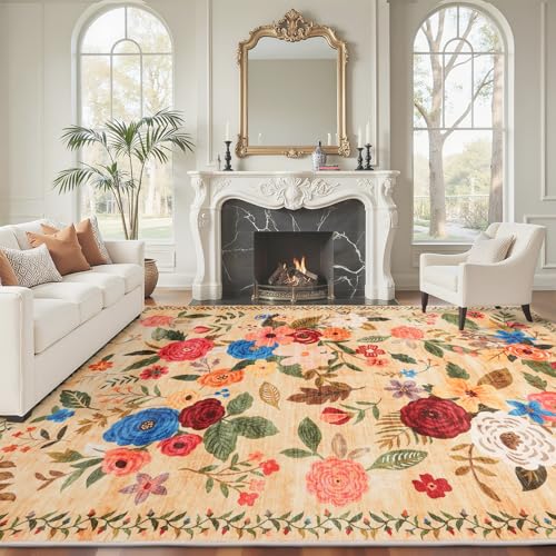 Babovid Area Rugs 9x12 Living Room Washable Rug Non Slip