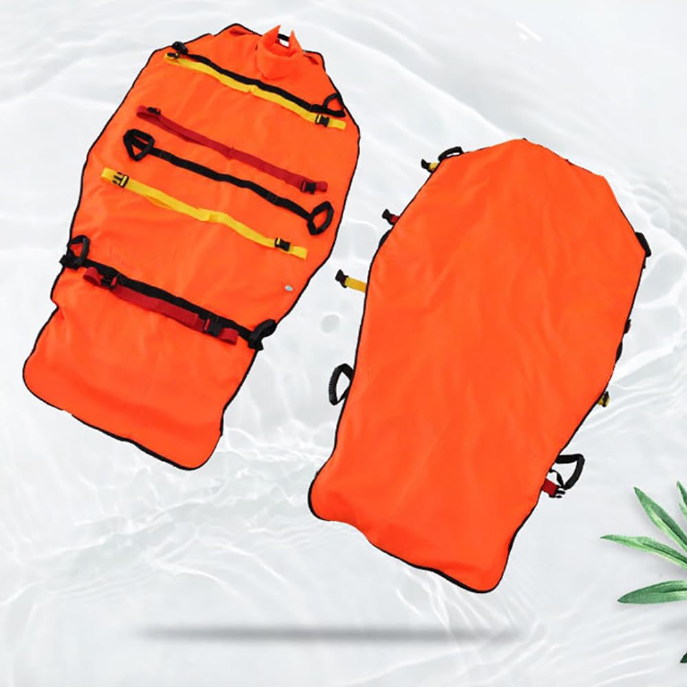Camilla de rescate de emergencia, bolsa de aire de fijación de torso de presión negativa con soporte para el cuello, portátil con funda de transporte para respuesta a traumas y accidentes