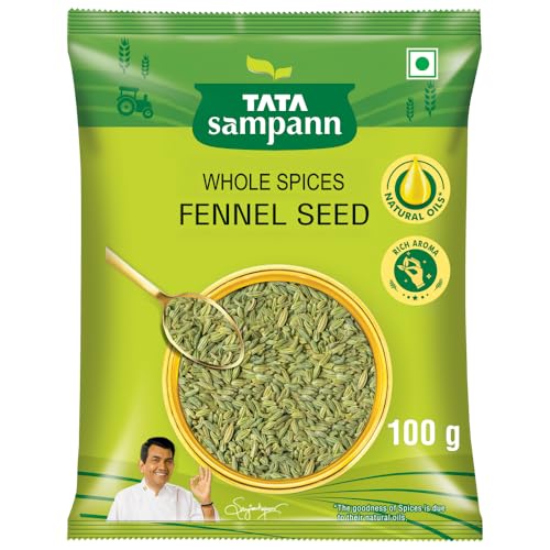 Image of Tata Sampann Fennel Seed (Saunf), Whole Spices, Natural Oils*, Rich Aroma, 100g