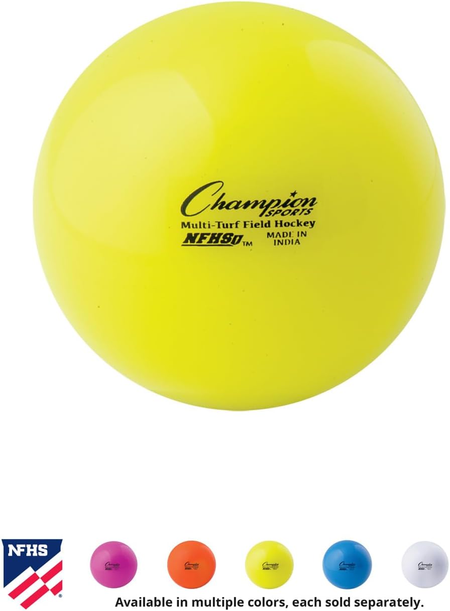 Champion Sports Field Hockey Balls – NFHS Approved, High-Visibility Regulation Balls, 12-Pack