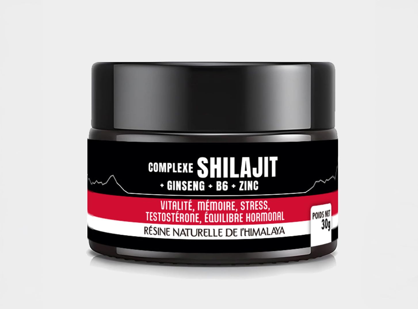 Shilajit Complex + Ginseng + B6 + Zinc - Botella de 50 gr
