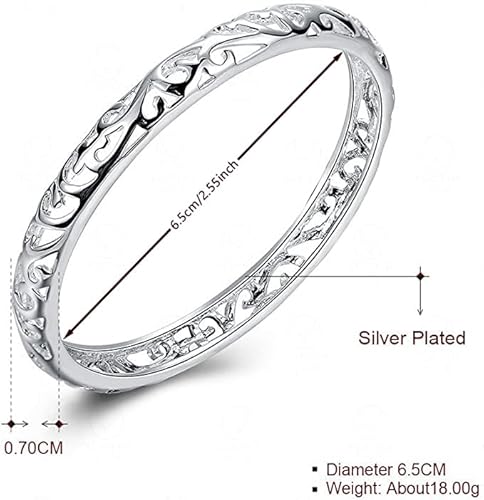 Kacon XF-V9Y2-MJ5Z Sterling Silver Bangle Bracelet thumb #1