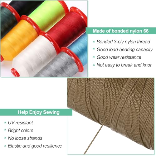 Hilo de nylon uxcelle 700 yardas color marrón oscuro miniatura 4
