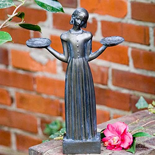 Potina Outdoor Garden Sculpture - Savannah's Bird Girl Statue (Small - 15") #TOP5