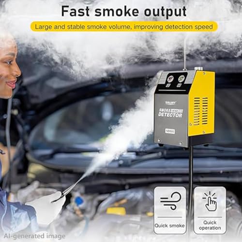 Image of Solary Automotive Smoke Machine Leak Detector - 12V DC EVAP Vacuum Diagnostic Tester for Pipe System (Pack of 2)