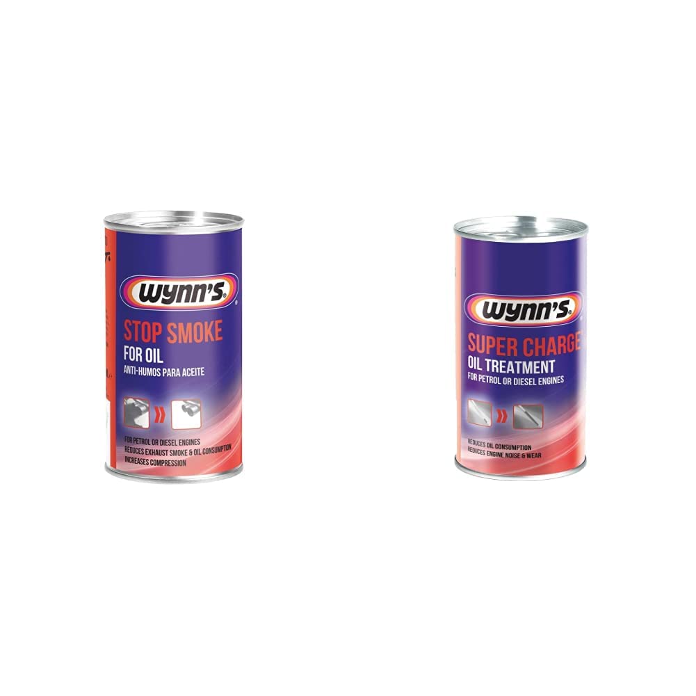 Wynn's Stop Smoke For Oil Additive For Reducing Petrol & Diesel Engine Exhaust Emissions and Super Charge Oil Treatment Compression Restoring Additive For Petrol & Diesel Engines 425ml