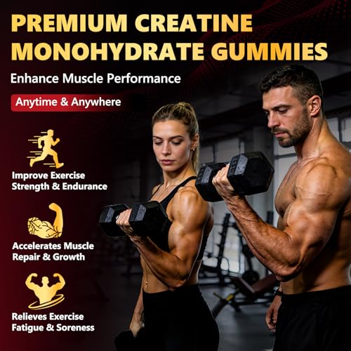 Creatine Monohydrate Gummies 6000mg for Men & Women, Sugar Free Creatine Gummy for Pre & Post Workout, High Absorption Supplement with BCAA, Support Boost Strength, Endurance & Muscle Recovery - Image 5