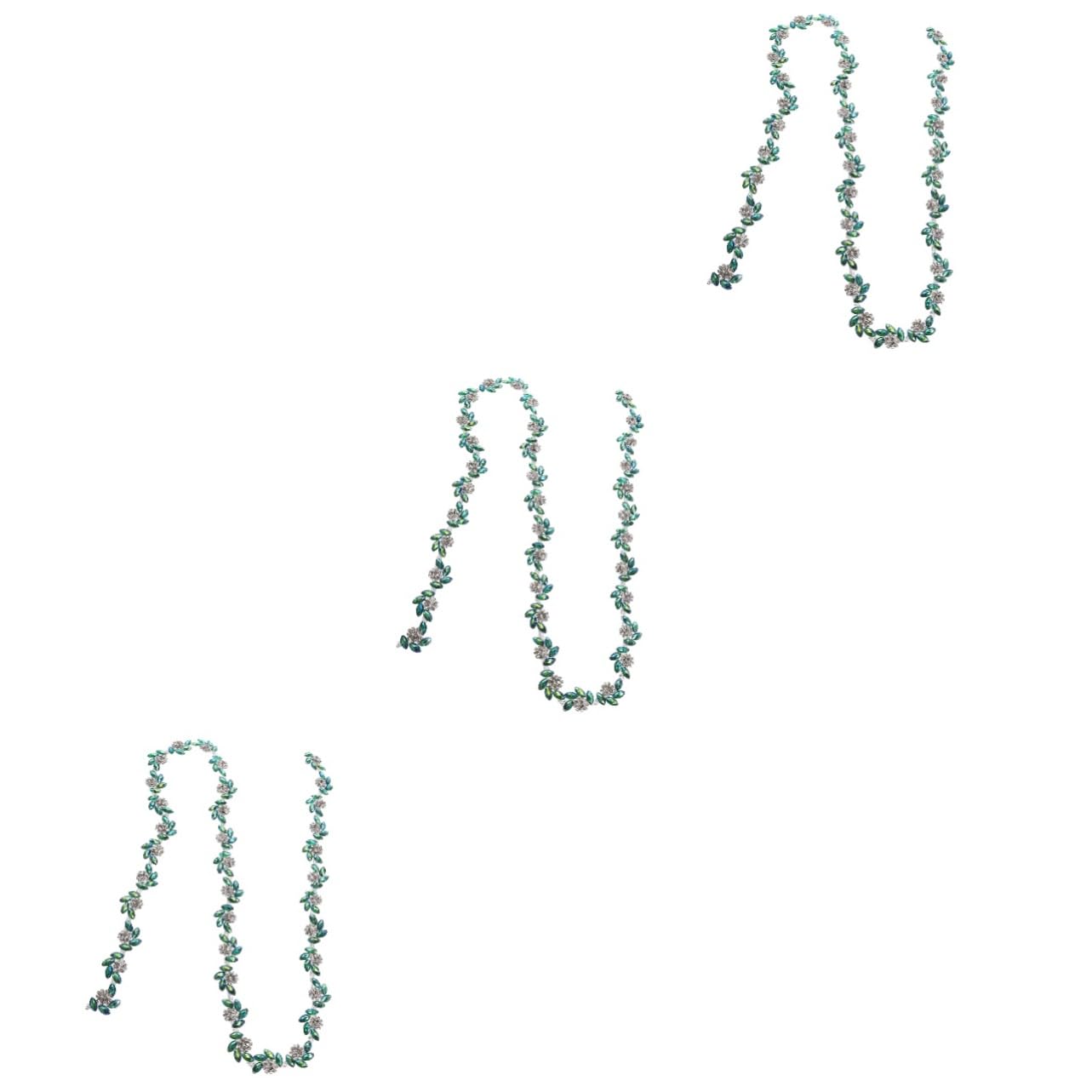 NUOBESTY 3pezzi Cintura Applique Con Strass Per Da Sposa Decorazione Elegante Per Abbigliamento Scarpe e Accessori Per Cerimonie e Feste