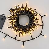 【日本現地法人 10年販売実績】AKIRARI イルミネーションライト クリスマスライト ストレート 定番商品 100球 10m 防雨 連結可 屋外 防水 コントローラ付 メモリ記憶 8点灯パターン (シャンパンゴールド(金))