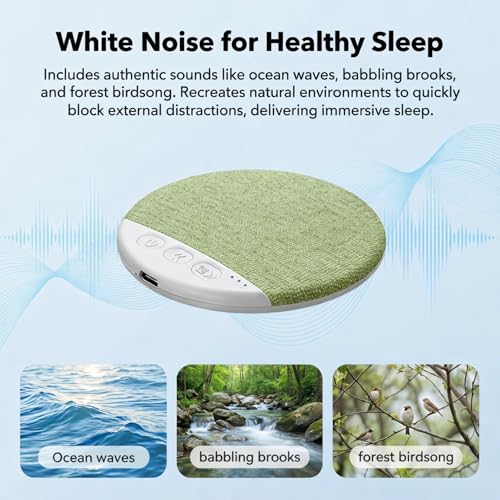 Image of Bluetooth Pillow Speaker, Ultra Thin Under Pillow Speaker for Sleeping, Wireless Sleep Aid with White Noise Timer, Stereo Bass, Private Sleep Headphones for Bedside, Meditation & Side Sleepers