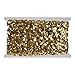 Belagio Enterprises 1-Inch Polyester Non Stretch Sequin Trim (10 Yard Roll) | BQ-301-10 Gold