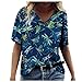 Tee Shirt Femme Cropped Animalier Business Wrap Chemise Cintré Manche Courte Polyester T Shirt Femme Humour Col en V Profond Doux D'été