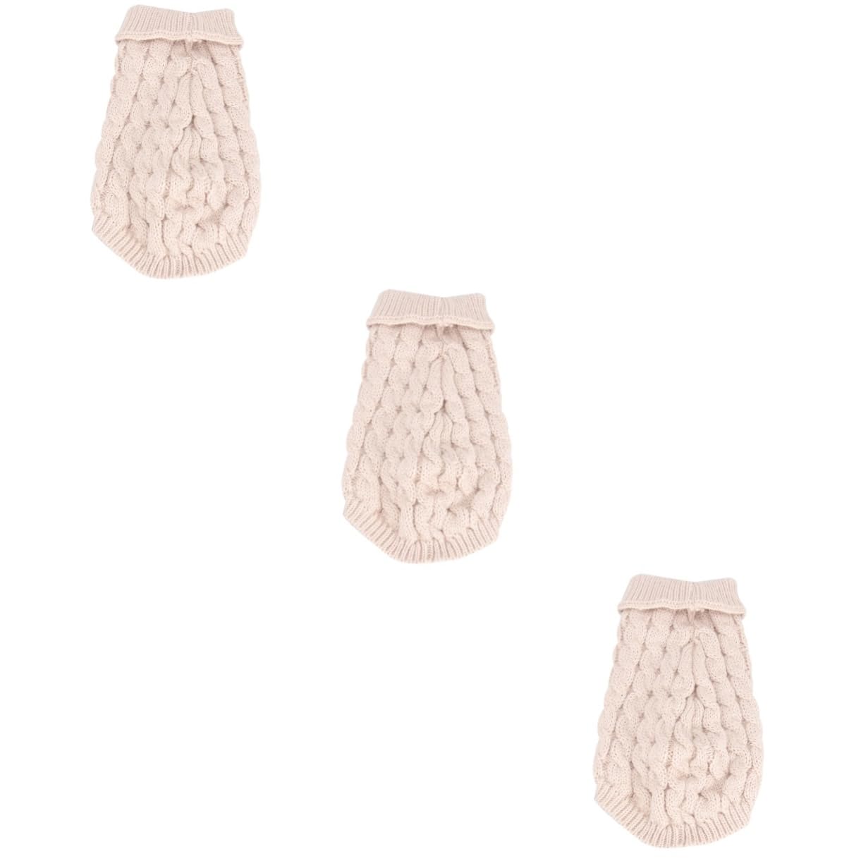 Pull tricoté tendance pour chien lot de 3 SUPVOX beige taille XL