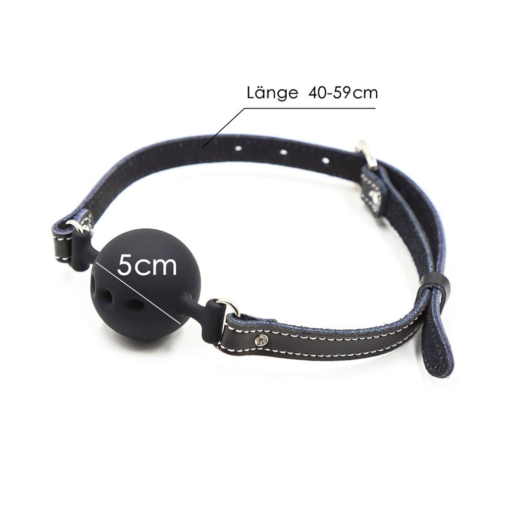 Kit de bondage Collier SM Sex Menottes en cuir véritable Fouet avec Ball Gag Adulte Bondage Harnais érotique pour débutants femmes hommes Noir (Lot de 5)