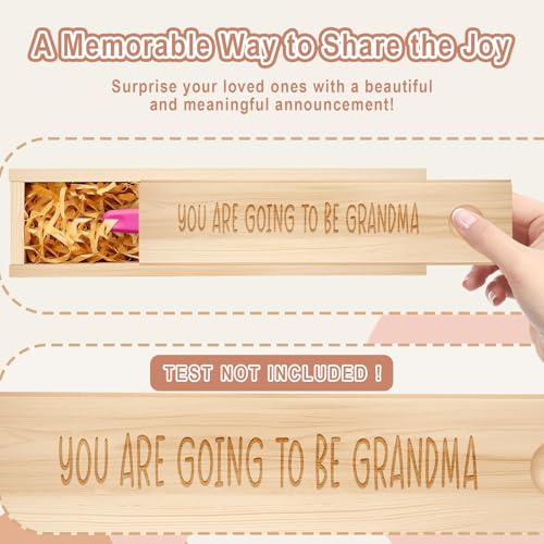Image of Pregnancy Announcement for Grandparent Grandma, Pregnancy Test Keepsake Box, Baby Announcement Reveal Gifts Ideas for Husband Grandparents Dad Aunt and Uncle