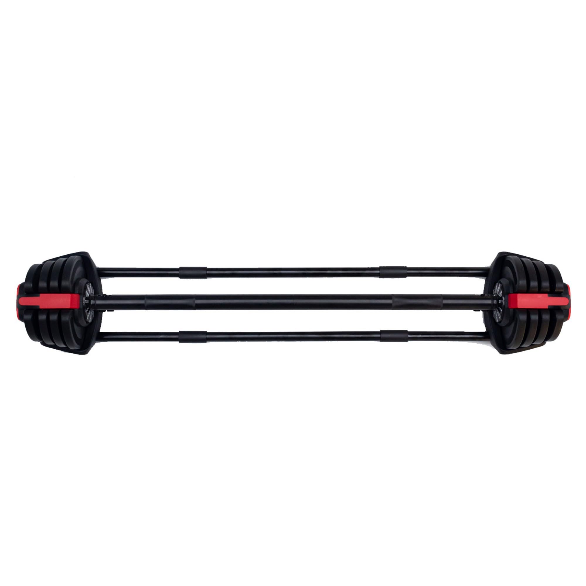 TechFit Mancuernas con funda de almacenamiento – Ergonomic Handle, Weightlifting, Bodybuilding, Gym Exercises con cierre de seguridad, mancuernas ajustables (1 x 19 kg)