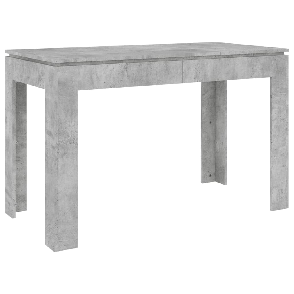 Table de salle à manger pour salon - 120 x 60 x 76 cm - Gris béton - Matériau bois - Minimaliste - Résistant à l'humidité - Table à manger robuste pour collations, vases