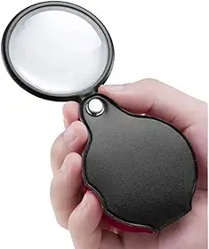 Lupa de Aumento de Bolso Portátil Dobrável Lente 60mm De Aumento Profissional Para Leitura Lupa de Mão com lente de aumento Dobrável