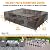 Velway Patio Furniture Cover Waterproof Outdoor Sectional Sofa Set Covers, All Weather Oxford Tear-Resistant Rectangular Table Chair Set Cover with Windproof Design, Large 126x63x28 Inch, Black