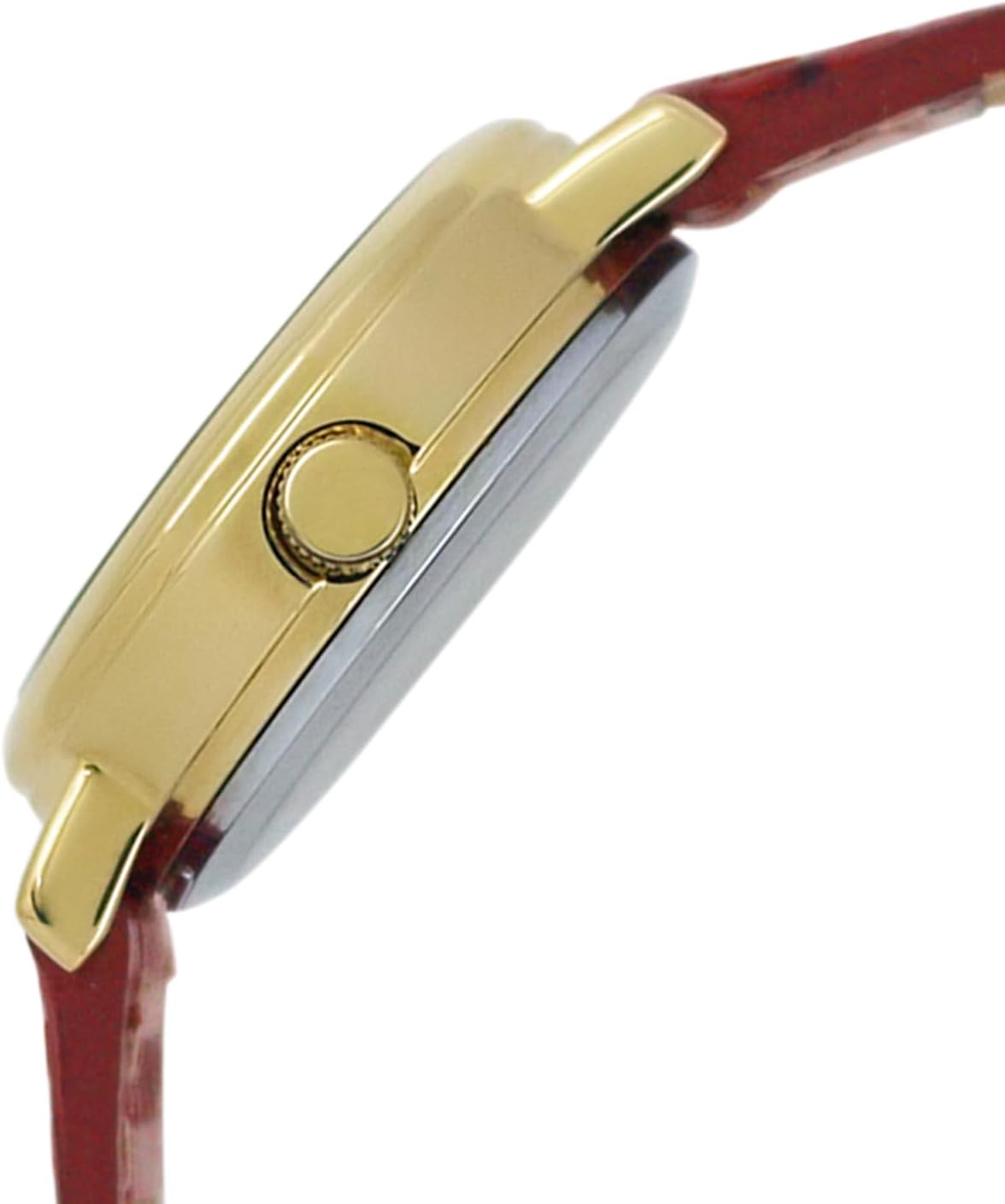 Peugeot Women 14K Plated Sun Moon Phase Vintage Dress Analog Watch with Leather Strap - Image 3