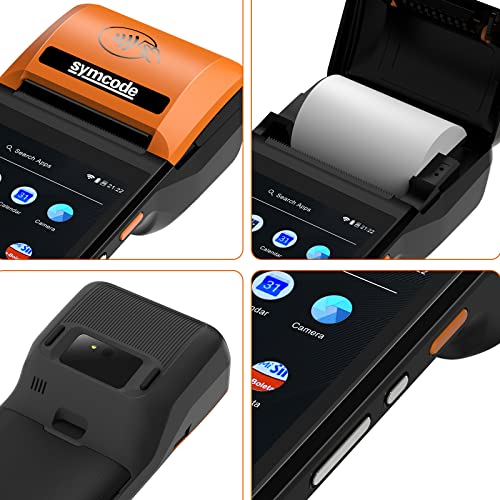 Symcode Thermal Pos Receipt Printer With Android 8.1 Os 5.5" Touch Screen Terminal Handheld Pda Printer, Support Wi-Fi Bluetooth, Support Loyverse, Kyte, Ireap, Built-In Google Play #TOP1