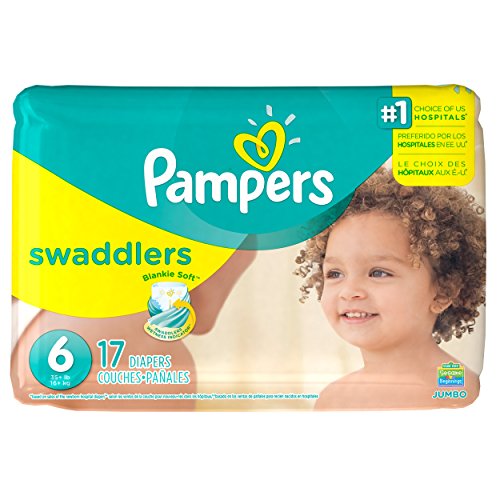 Pampers Swaddlers Disposable Diapers Size 6, 17 Count, JUMBO