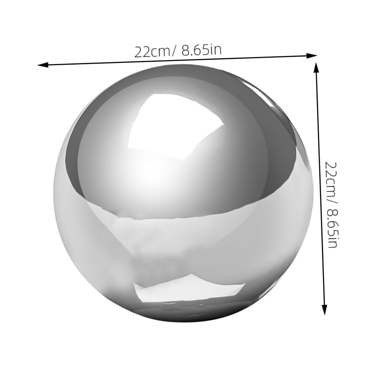Sosoport Garden Sphere Decor Mirror Polished Ball Outdoor Garden Gazing Ball Stainless Steel Decorative Sphere
