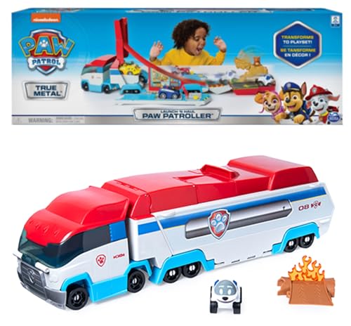 Paw Patrol - Pat Patrouille - Camion Patrouilleur 2 en 1 True Metal - Véhicule avec Circuit, Voiture, Accessoires - Pat Patrouille Jouet - Voiture Enfant -...
