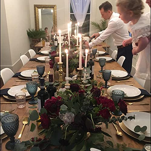 Taganov Green Wine Glasses Set Of 4 Vintage Glassware Drinking Water Goblets 10 Oz Colored Water Glasses Juice Cups For Wedding Party #TOP5