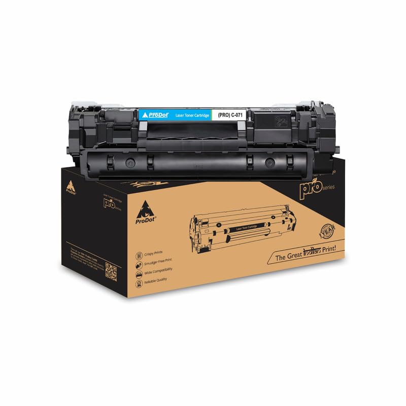 ProDot ProSeries 071 Toner Cartridge Replaces Canon CRG 071 Compatible with Canon LBP122dw /MF275dw ,MF272dw I 1200 Page Yield I 1 Year Warranty (1 PC)