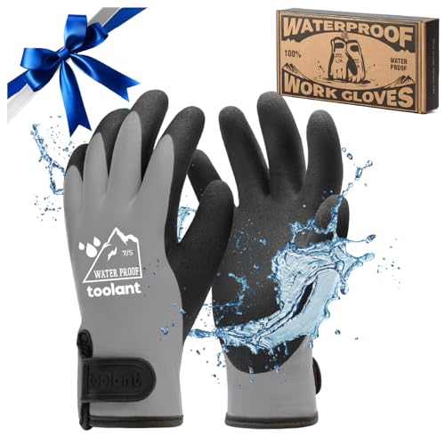 toolant 100% Waterproof Winter Work Gloves, Thermal Insulation with Grip