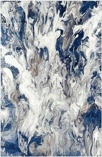 Tapete Abani Blue 6' x 9' con diseño abstracto miniatura 3