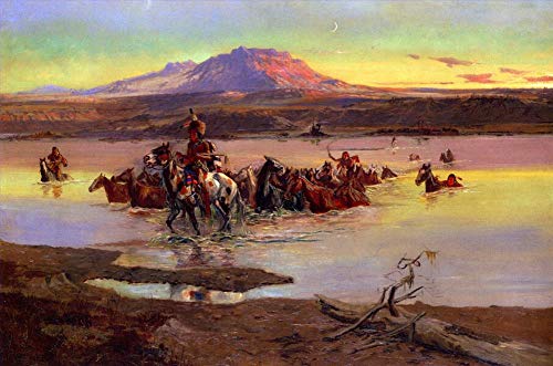 Peintures sur toile Amérindiens Charles Marion Russell tableau art célèbre
