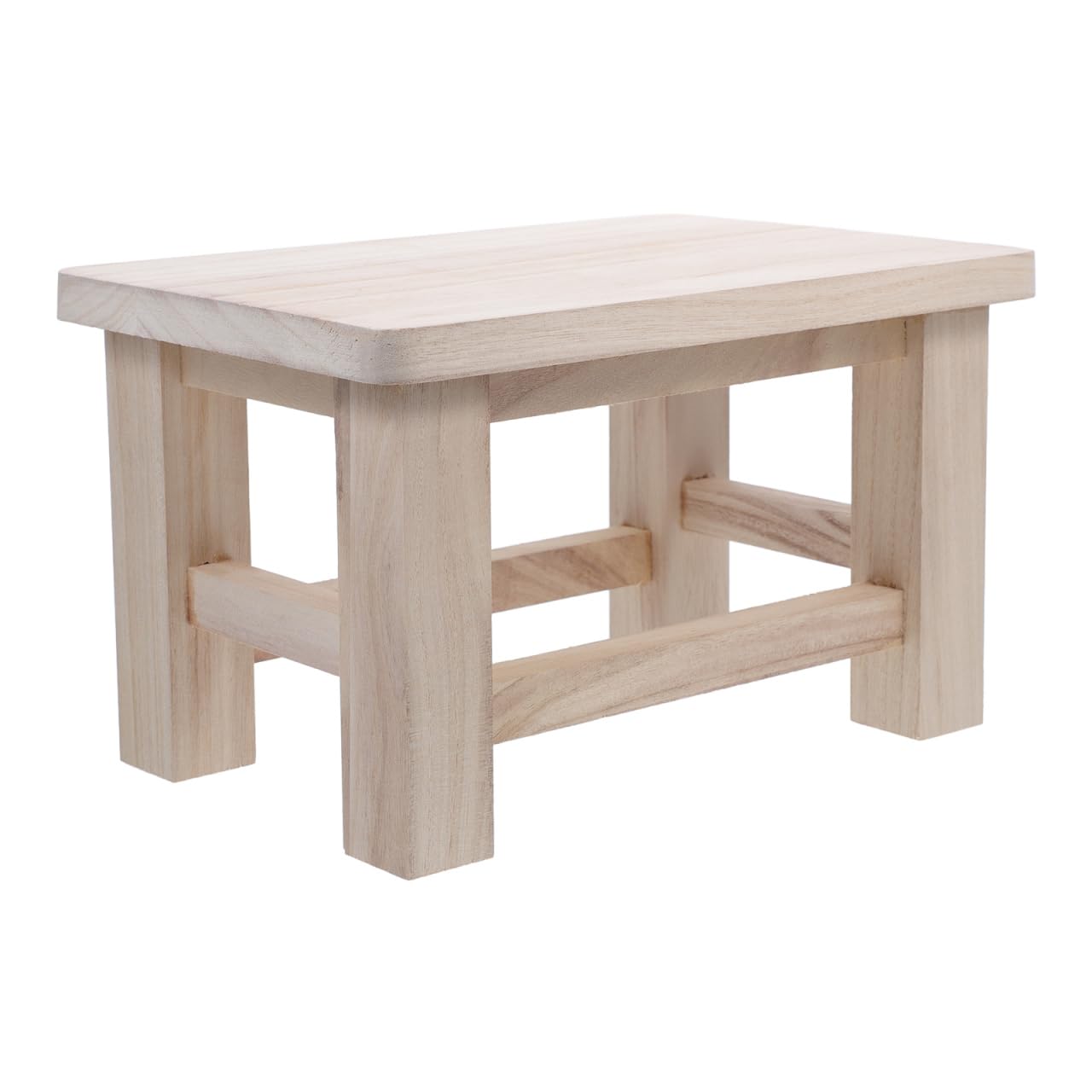 Gatuida Taburete PequeñO De Madera Maciza para Cambiar Zapatos Taburete Bajo Multifuncional Compacto como ReposapiéS O Soporte para Plantas