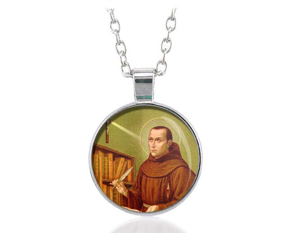St Charles of Sezze Religious Necklace Round Medal