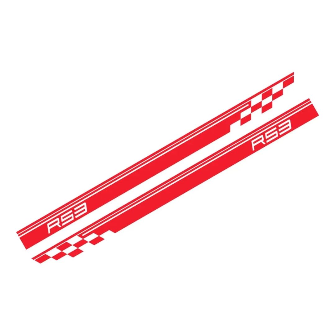 for Mini Cooper S R53 Jcw Gp Racing Style Decor Decals(160x10cm/Glossy Red)