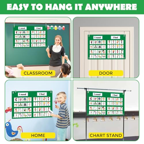 KIKIGOAL Feelings Chart For Preschool Teacher Supplies, Social Emotional Learning Pocket Chart, Autism Visual Behavior Management, Daycare Essentials, Calm Down Corner Classroom Supplies - Image 8
