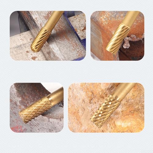 Fraise rotative, lime rotative en carbure avec tige hexagonale pour gravure, sculpture sur bois et fraisage, compatible avec Dremel et outils rotatifs, H