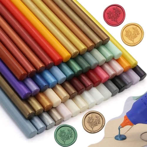 Coffret de bâtons de cire multicolores pour amateurs de scrapbooking