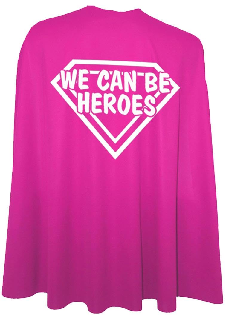 The Dragons Den Adults 35" Length We Can Be Hero's Superhero Cape Fancy Dress [35" Pink]