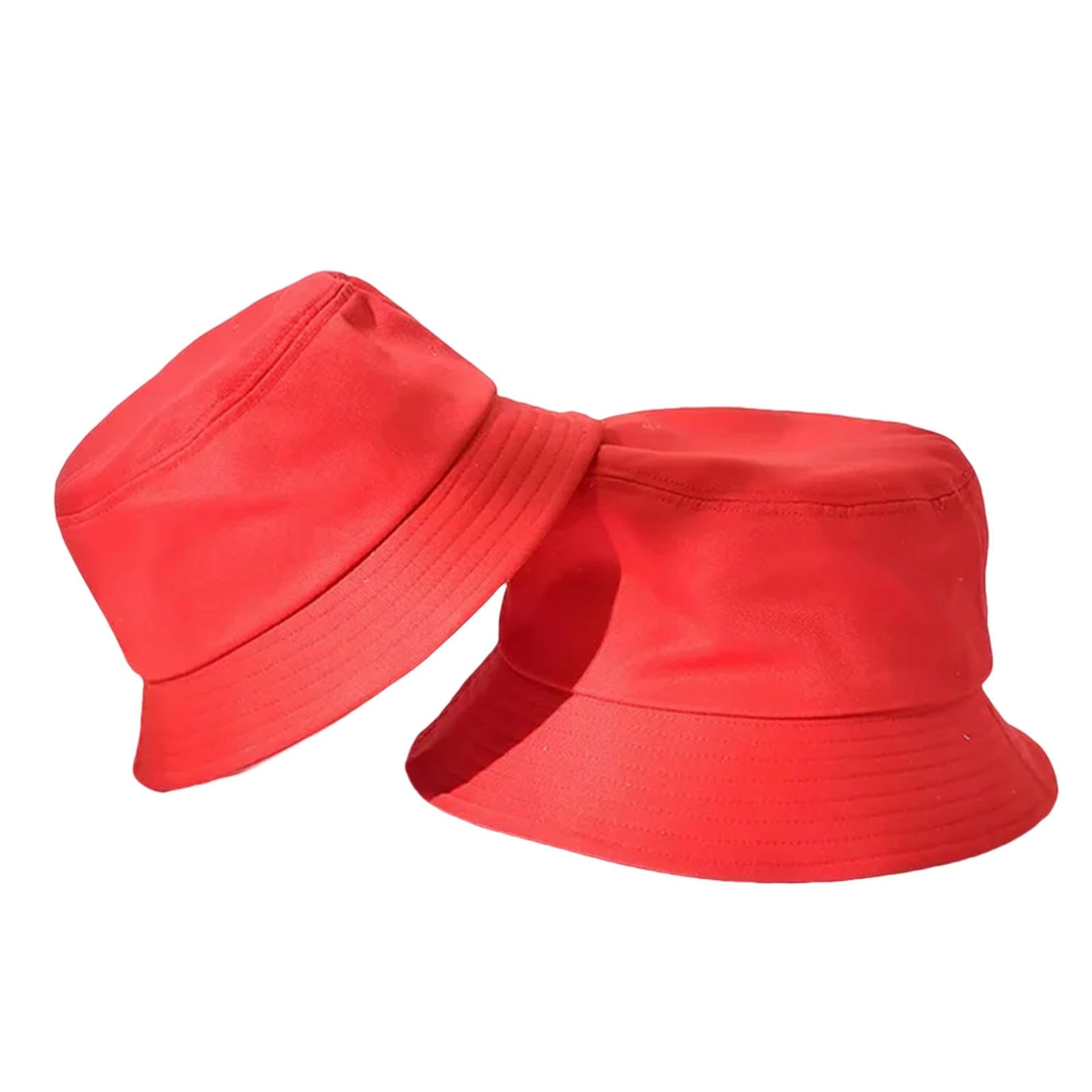 Fischerhut Unisex Baumwollschaufel Hut Sommer Faltbar Sonnenhut Feste Farbe Strandschale Hut