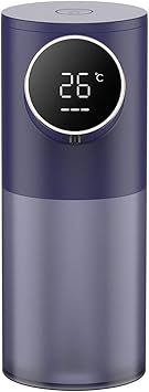 Countertop Automatic Soap Dispenser, Rechargeable Handfree Soap Foaming Distributor with LCD Temp Display, 0.25s Dispensed Quickly and Anti-Leaking, for Bathroom, Public Toilet, Hospital