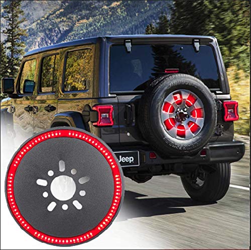 SAMDO Spare Tire Brake Light Wheel Light, LED Rear Wheel Light 3rd Tail Lamp Third Brake Light For Jeep Wrangler Jeep Wrangler 2018 2019 J JL JLU Tail Light Rear Light