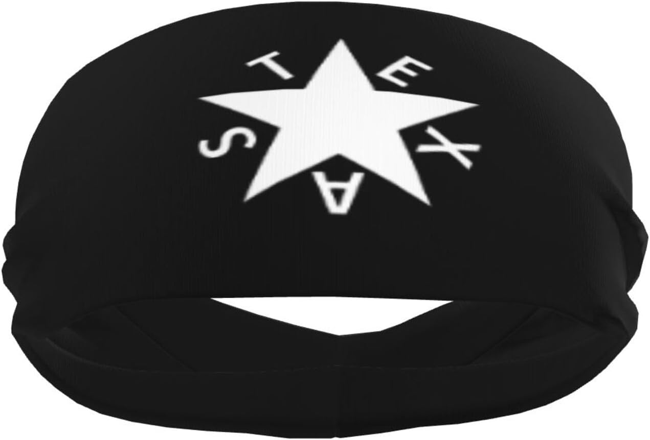 Texas De Zavala Sweat Bands Non Slip Headbands Stretch Hairbands Unisex Sport Headdress for Basketball Baseball Volleyball Yoga Running Cycling Workout Spa Fitness Golf